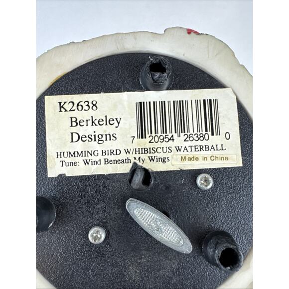 Hummingbird Water Globe San Francisco Music Box Hibiscus Wind Beneath My Wings - Picture 8 of 11